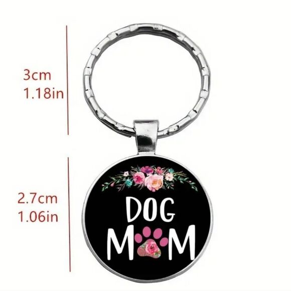 Dog Mom Floral Keychain - Picture 3 of 3